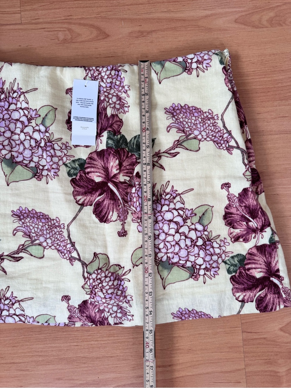 The A&F Ultra High Rise Scarlett Yellow & Wine Floral Linen-Blend Mini Skort - M - Picture 12 of 16